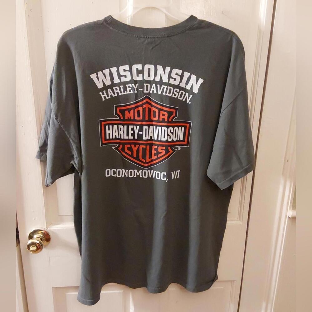 Harley Davidson tshirt gray mens 2XL - Picture 6 of 8